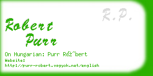 robert purr business card